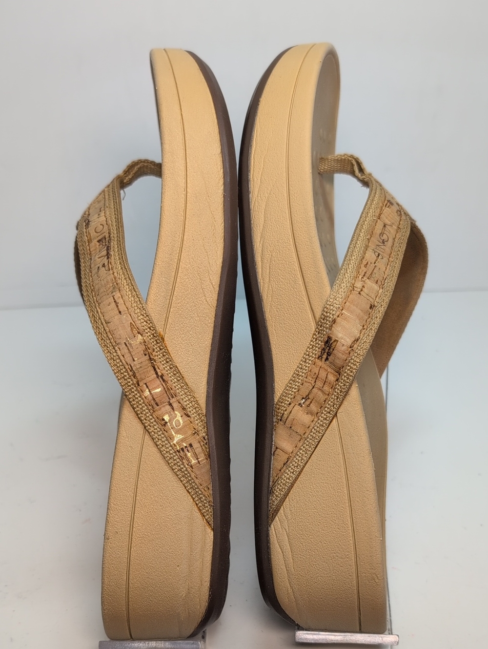 Vionic HighTide Tan platform Orthopedic thong flip flop sandal woman's size 8 - Picture 6 of 14